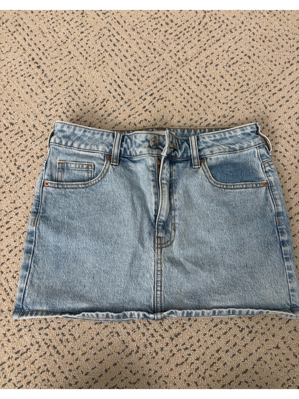 Pacsun Light Wash Denim Mini Skirt